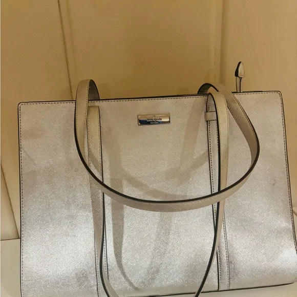 Kate Spade Silver Tote Bag - Picture 1 of 3